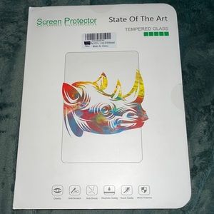 New in the box Tempered glass screen protector with install kit & instructions.